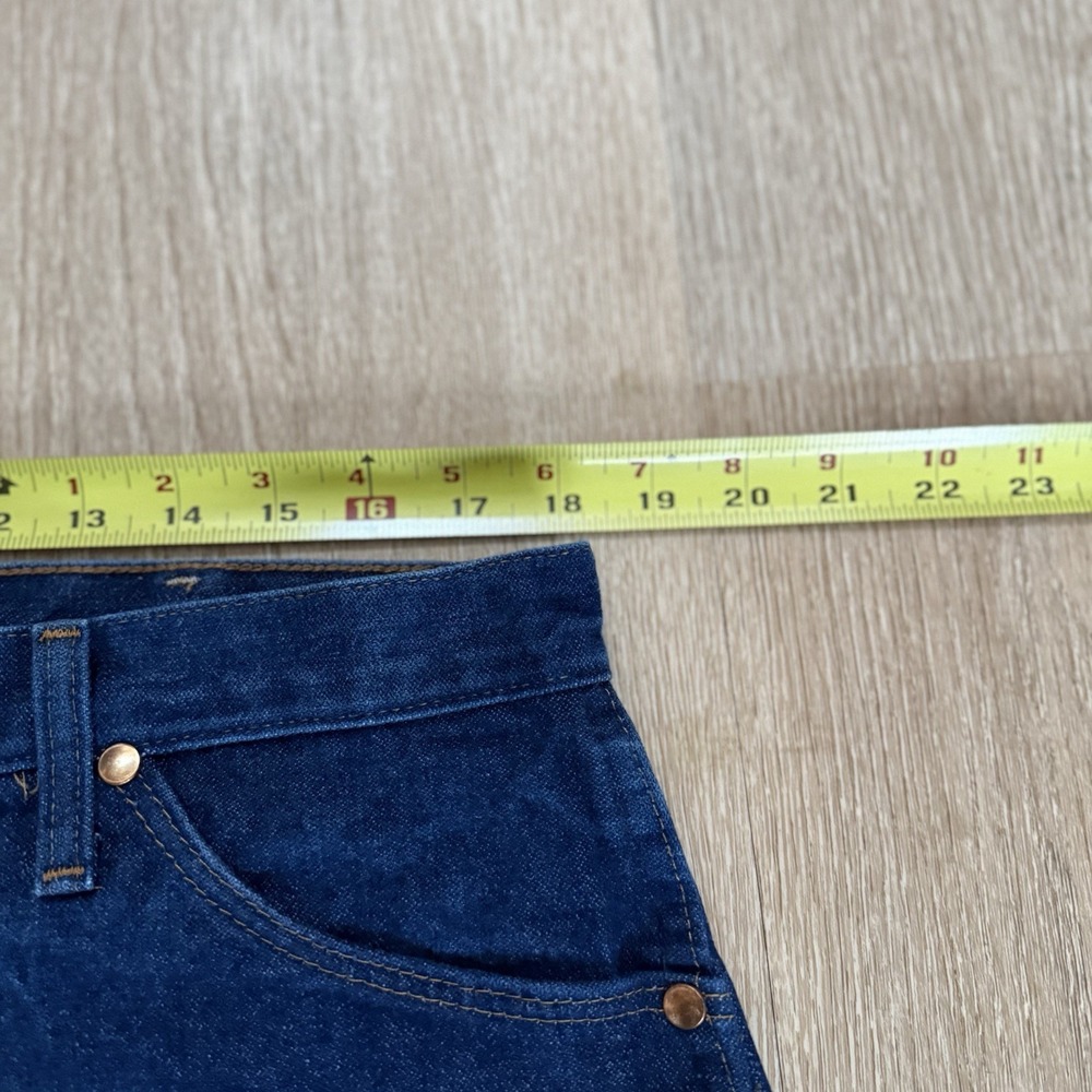Wrangler Cowboy Cut Retro Slim Straight Jeans Mens 38x30 Blue Denim Western - Picture 6 of 10